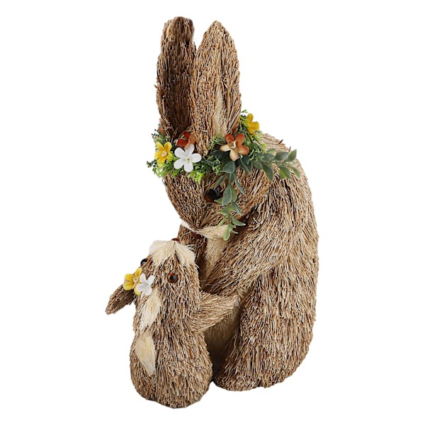 Keinotekoinen olki kani kylä -tyylinen sisustusjuhlatarvikkeet kotipuutarhakokoelma figuureja lahja pääsiäispupu