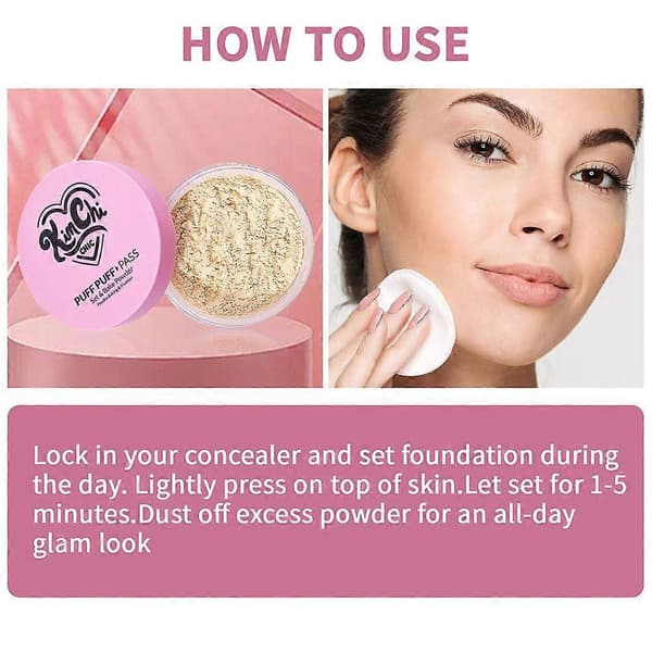 Blurrende Setting Powder for Kvinner Oljekontroll Matt Finish Ansiktspudder for Hverdagsmakeup Translucent