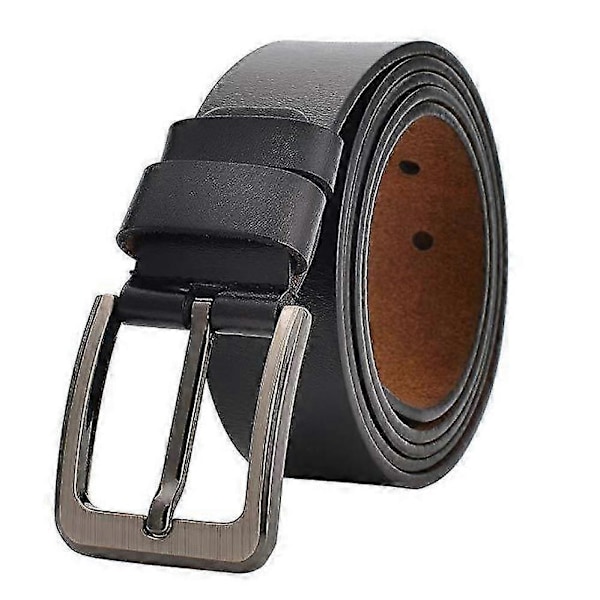 Ægte Læder Bælte Mænd 140 150 160 170cm Stor Størrelse Luksus Designer Bælter Mænd Ægte Læder Høj Kvalitet Taljebælte black 120cm