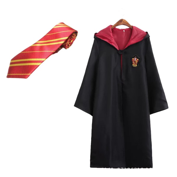 Harry Potter 2ps Set Magic Wizard Fancy Dress Cape Cloak  L  Gryffindor Gryffindor L