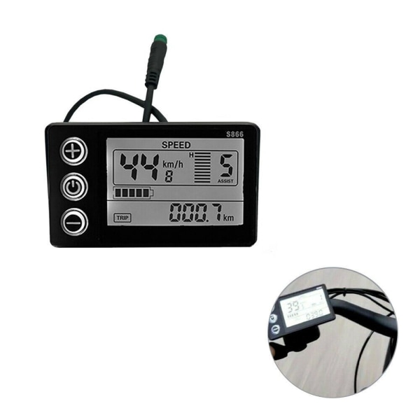 Elcykel LCD Screen Scooter Elcykelmåler MTB Speedometer