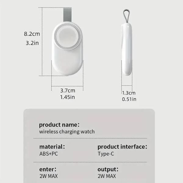 1st Bärbar Trådlös Laddare för IWatch