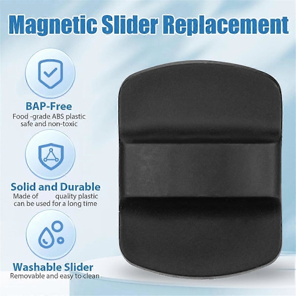Magnetisk skyder-erstatning til Yeti, lågskyder-skubbeklodsdel til Yeti magnetiske låg 10oz, 14oz, 16oz