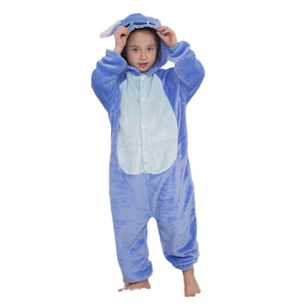 Barnpyjamas varma sovkläder djur-onesies julklapp 110 cm