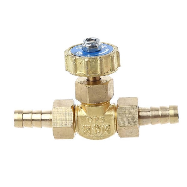 Albu Messing Nåleventil 8mm Propan Butan Gassjusterbar Med Barbspisser 1 Mpa
