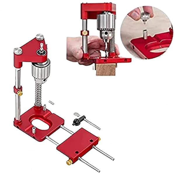 Borestativ, sekskantdrift/flyttbart borestativ for batteridrill og skrutrekker, for overflater og runde arbeidsstykker