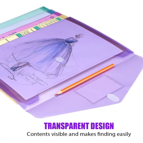 10-pak plastkonvolut Polykuvert, gennemsigtig dokumentmappe Pl