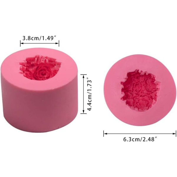 Form, 3D roseform for form for lett såpe DIY