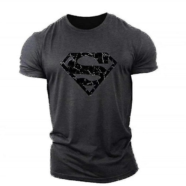Superman Vascular Kuntosalitreenipaita Lyhythihainen T-paita Gray L