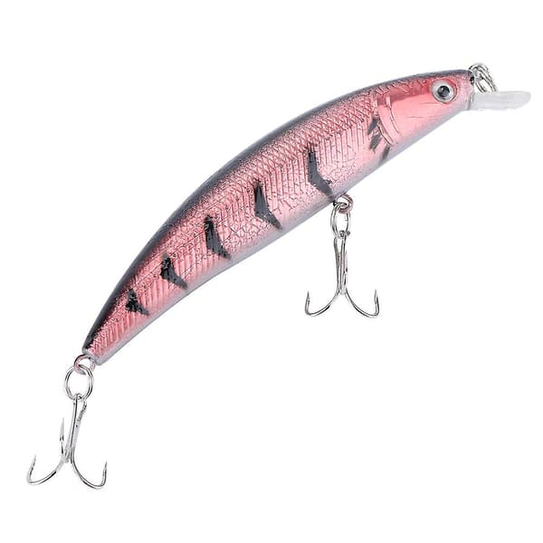 Realistisk kunstig fiskesluk med kroker - Lys Rosa