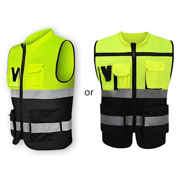 Varselväst med hög synlighet, reflexväst, arbetskläder