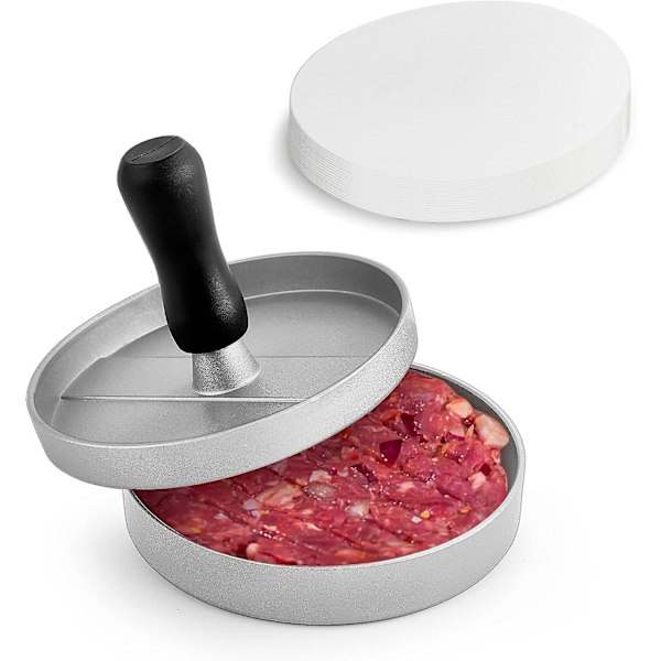 Hamburgarpress i aluminium, Smash Hamburger Press, Non-stick hamburgareform för fylld nötfärs/sliders/korv/grönsaks-/laxburgare BBQ