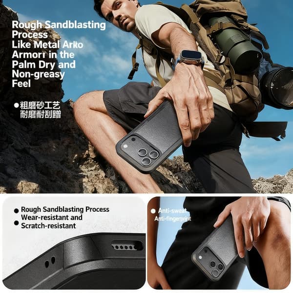 Militærgrad Støtsikkert iPhone-deksel for iPhone 17-serien - Robust og slitesterkt deksel med stilig geometrisk design Simple Shadow Pattern iPhone?17 Air
