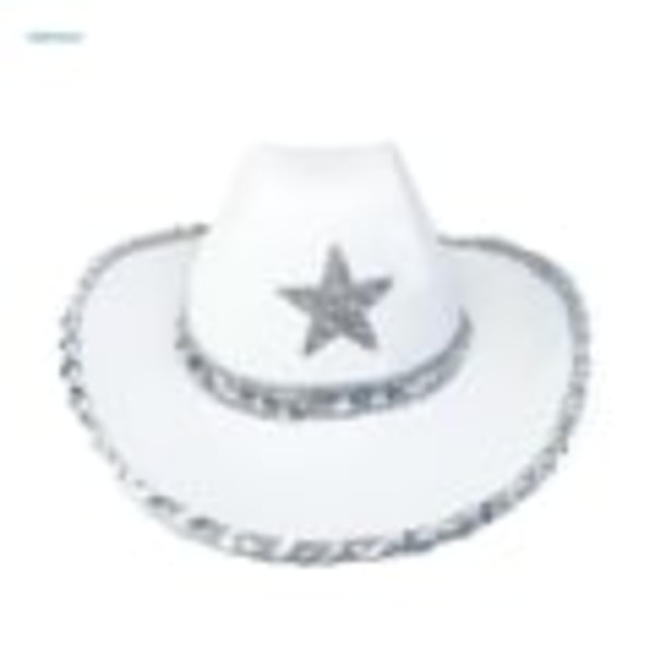 Cowboyhatt Partyhatt Vit