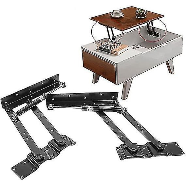 2x Praktisk Heavy Duty Steel Lift Up Sofabord Mekanisme Maskinvare Toppløftende rammemøbler, anti-rust/korrosjonsbestandig/slitesterk/solid