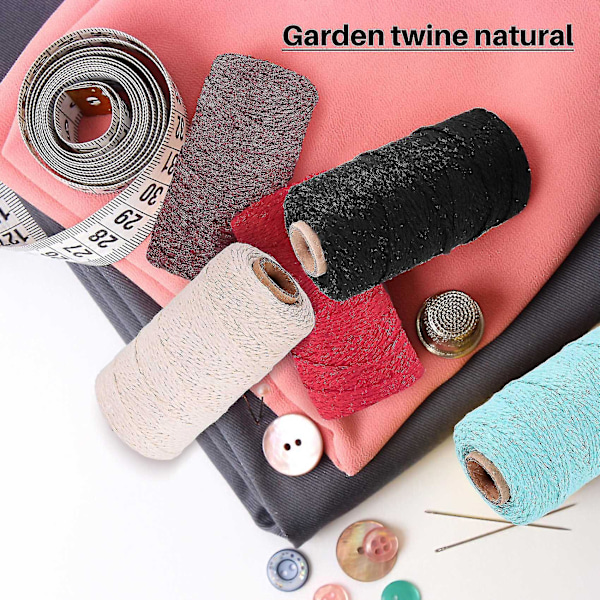 5 stk. Macrame Snor Macrame Snor DIY Håndværk Snor Spole Garn Rustik Snor Reb 2 Mm X10