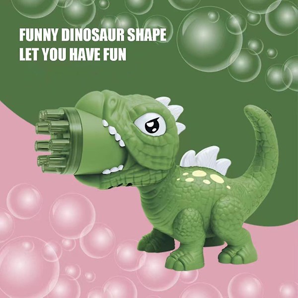 Bil dinosaurie bubbelmaskin leksak 9 hål - utomhus musik ljus bubbelblåsande leksak