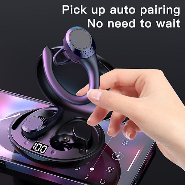 Mpow Bluetooth Headset 5.2 Tws Langattomat Kuulokkeet Nappikuulokkeet Korvakoukulla