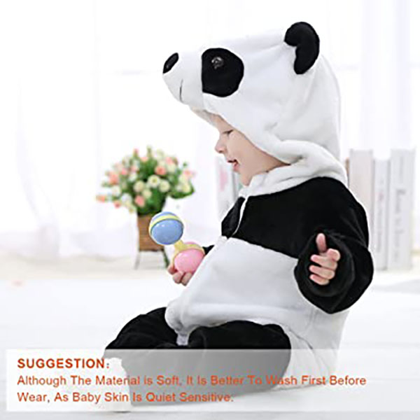 Unisex Baby Romper Winter and Autumn Flannel Jumpsuit Animal Cosplay Outfits Panda 70CM Panda