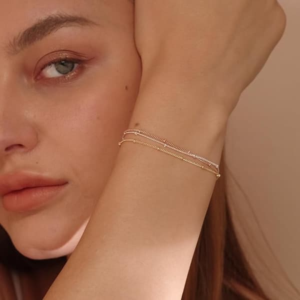 Guldpläterat Armband Dam Guld