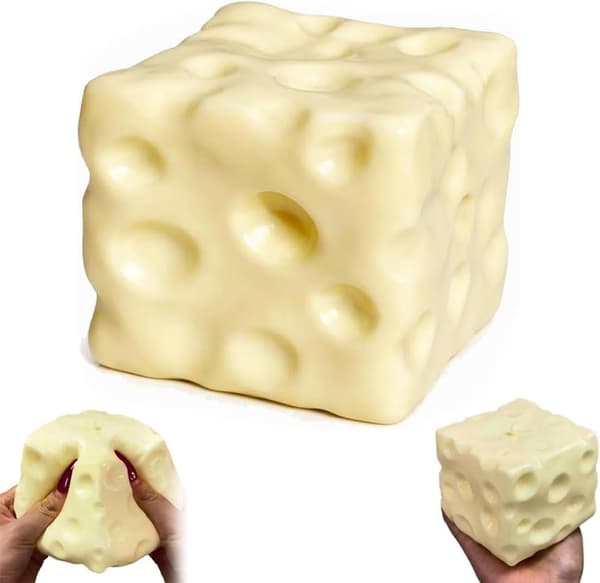 Stor Ost Squishy, Jumbo Squishy Ost Lykke Klemme Ost Klemme Bolde, Blød Langsom-Rebound Terning Sensorisk Stressaflastning