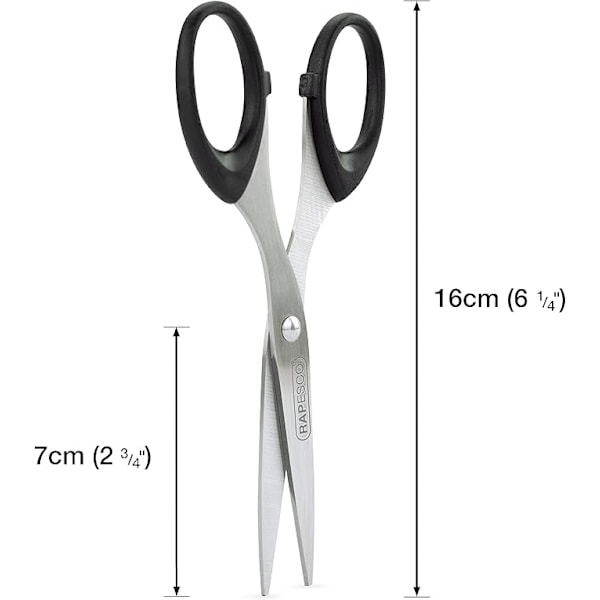 16 cm Saks i rustfrit stål, sort