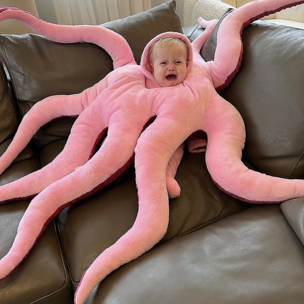 Söt rosa bläckfisk kostym Dress Up Doll, för duschar