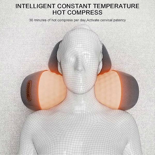 Ergonomisk Massagekudde, Lindrar Nacksmärta, Callixe thera Kudde, Callixe Nackkudde, Värme+Massage+Drag