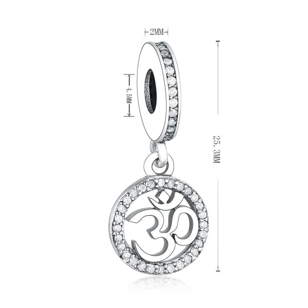 925 Sterling Silver 30 år av kärlek hänge Charms käsivarsinauha