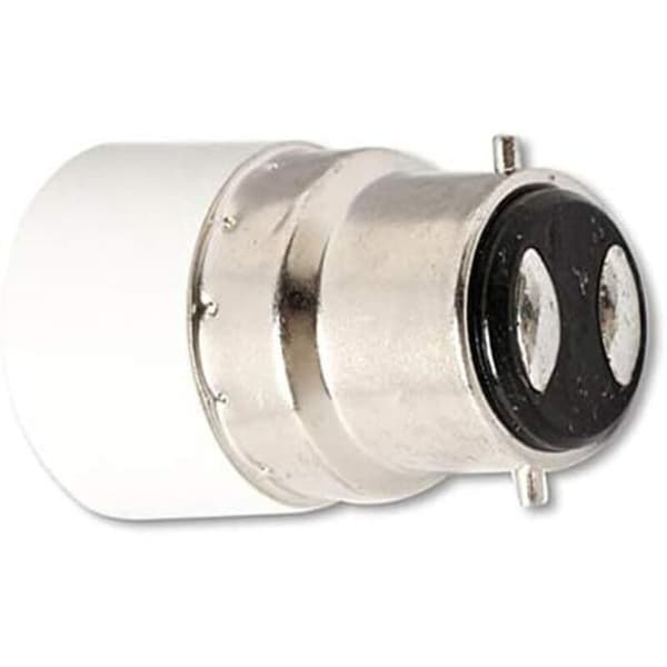 5-pak B22 til E14-adaptere – PVC-fatningskonvertere – Til halogen-, LED- og CFL-pærer – Nem installation