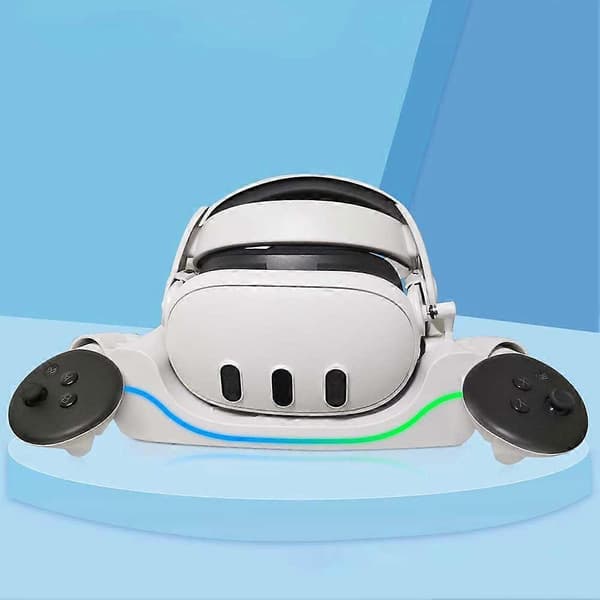 Dockingstasjon for VR-headset Skrivebord/veggmontering Ladestativ VR-tilbehør