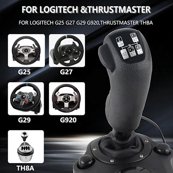 USB Girknott for Logitech G923 G29 G27 G25 TH8A for ETS2&ATS Scania Lastebil Høy Lav Gir Simulator Shifter simulatorer