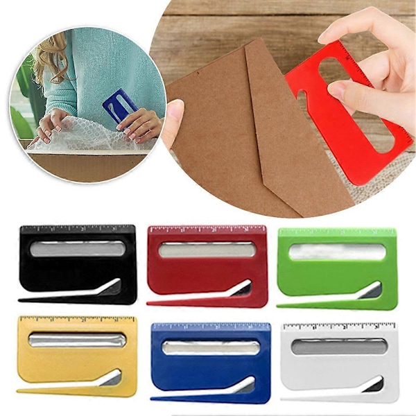3 stk. Brevåbner Slitter 3 i 1 Mini Plastik Brevåbnere Multi-Purpose Pakkeåbner