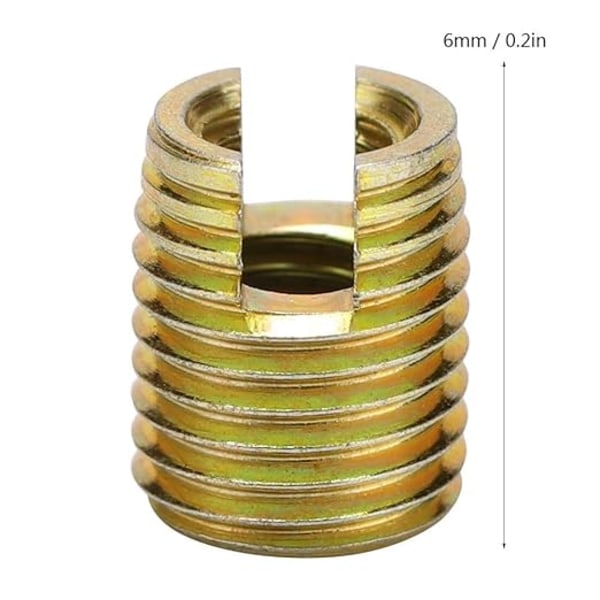 Kierretapit 20 kpl 302 Hiiliteräs Itsekierteittävät Kierretapit Ruuvien Korjaustarvikkeet (Sisä M30.5 Ulko M50.5: 6mm / 0.2in)