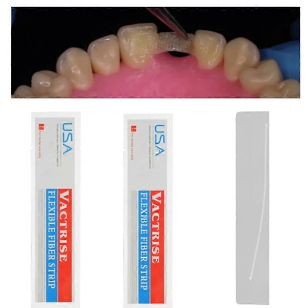 1 st Tandvårdsmaterial Flexibel Fiberremsa Glas Splint Lös Tandfixeringsremsor Ljushärdande Bindande Ortodontiska Retainers 7PCS