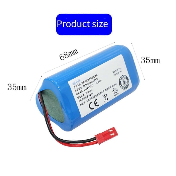 11.1V 2600mAh Nytt Li-Ion Batteri Uppladdningsbart Paket för Robotdammsugare V1 X3 V3 V5 X5 V5S CW310 CEN25