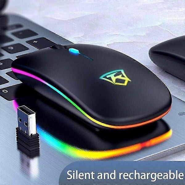 2.4GHz LED Trådløs Mus Optisk Scroll Til PC Laptop Computer