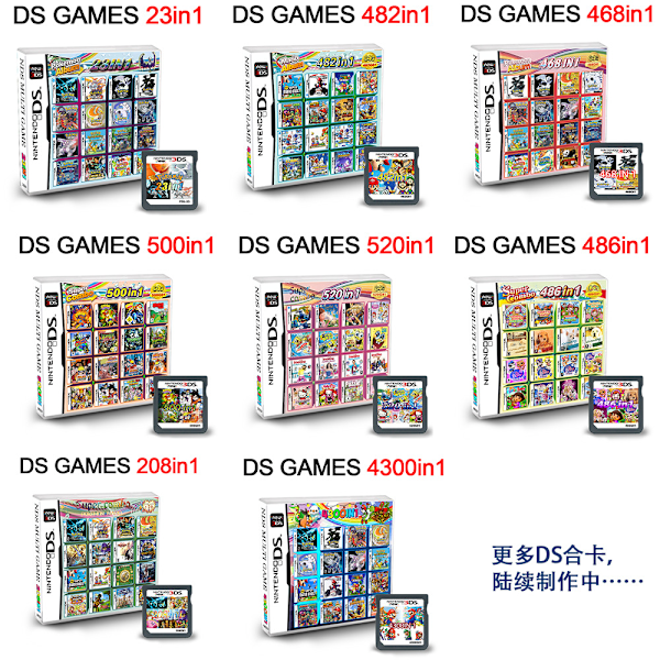 NDS spilkort DS Amerikansk version Europæisk version spil alt-i-en V2 ny version NDS spilkort i æske