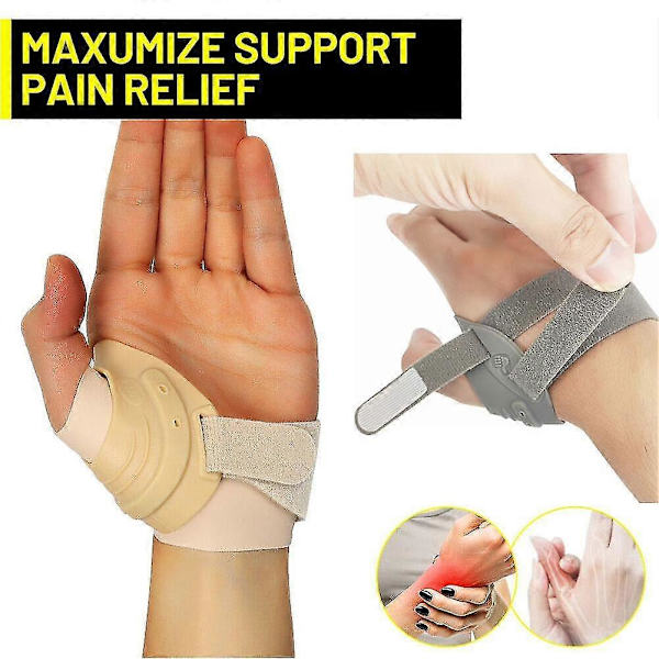 Tommelstøtte Leddbeskyttelse Tommelsplint Støtte for Osteoartrose Smertelindring Gray Right Hand S