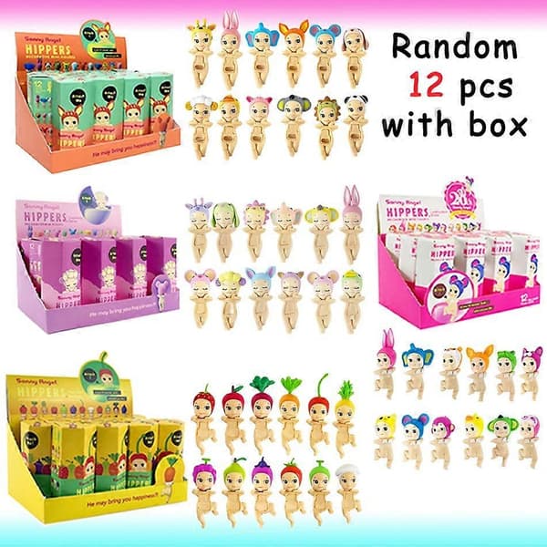 Forskellige muligheder telefon, bil, computer dekorative dyrelegetøj mini actionfigurer dukker anime mere hippe end Random 2pcs-A