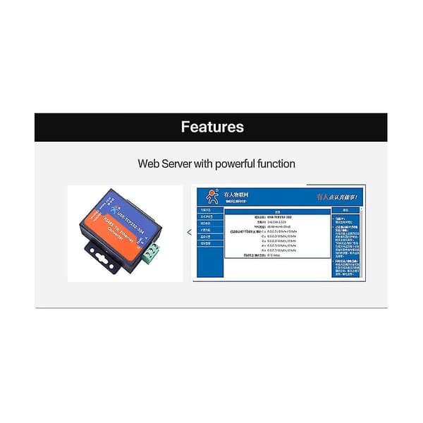 Modbus Seriel Port Rs485 Til Ethernet Konverter Server -tcp232-304 Data Transmission Dhcp/dns Support