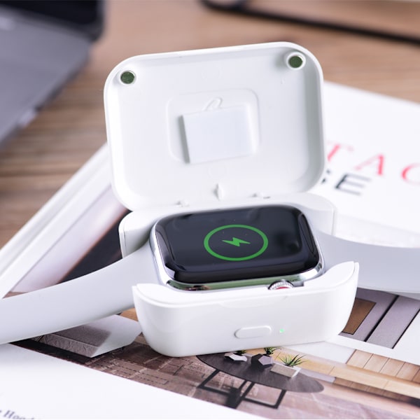 Ny trådløs oplader Kreativt smart watch trådløs oplader Bærbar og let mini powerbank
