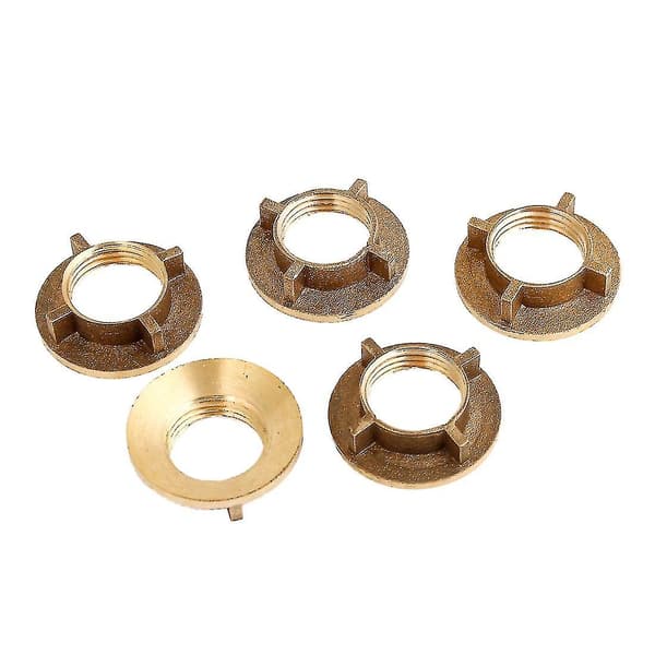 5 stk. Gullfarget Messing 1/2\"pt Gjenget Vannkran Muttere-YUHAO
