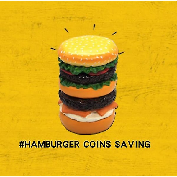 Hamburgerformet sparegris til at spare penge og rumindretning Home_v
