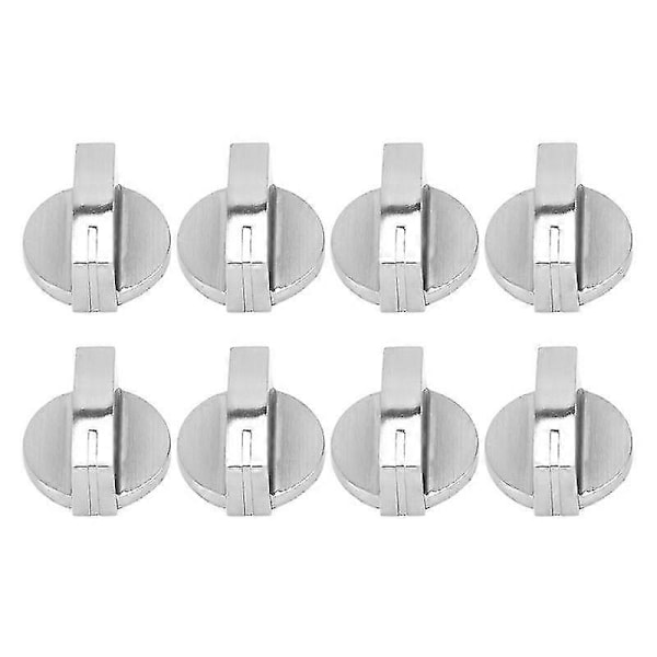 8 stk Metall 8mm Universelle Gasskomfyr Kontrollknapper Adaptere Bryter Kokeflate Kontrolllåser Gass
