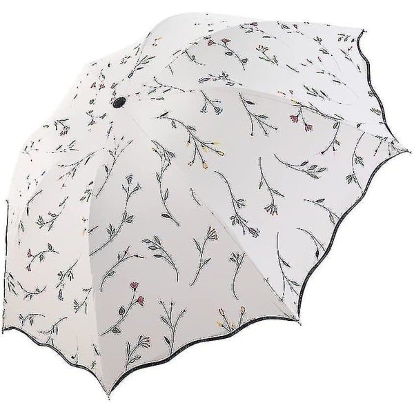 Solskyddande parasoll for damer med förvaringsväska