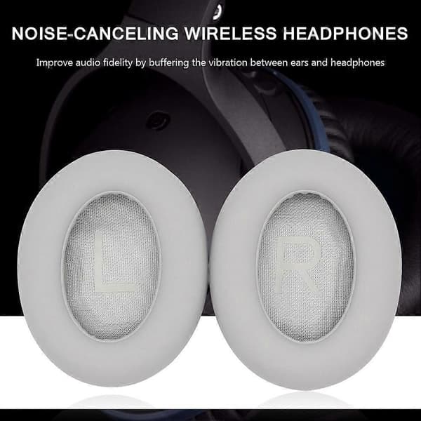 För Bose 700 NC700 Bluetooth-kompatibla hörlurar 1 par ersättnings öronkuddar i proteinläder White White