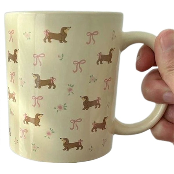 Dachshund Hund Krus Mote Håndholdt Drikkekopp for Hjem/Kontor