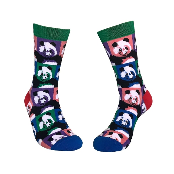 Pop Art Panda Mönster Strumpor från Sock Panda Multicolor Size 10-13 (Adult Large)