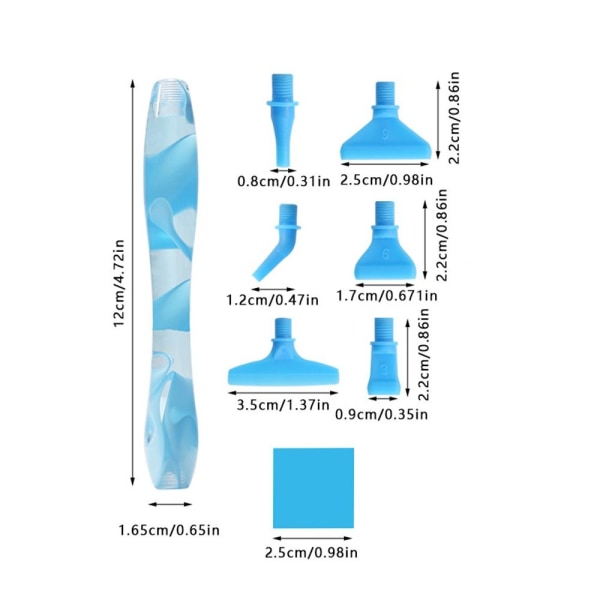 5D harpiks diamant maleri penn spiss drill pennehode med lim Clay roller 3